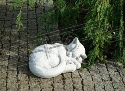 Garden decoration cat terrace stone figures figurine decor statue